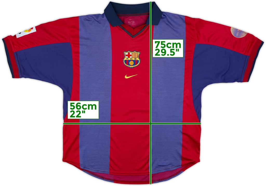 2000-01 Barcelona Home Shirt - 5/10 - (L)