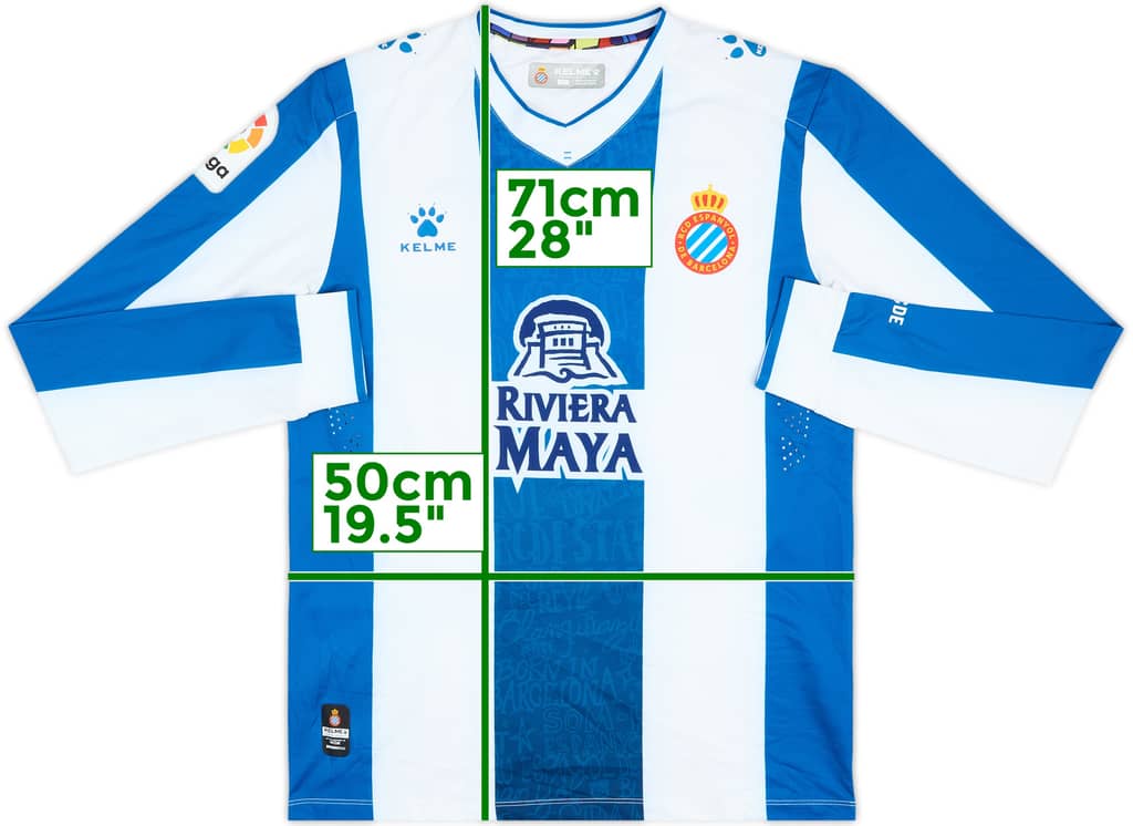 2019-20 Espanyol Home L/S Shirt - 6/10 - (L)