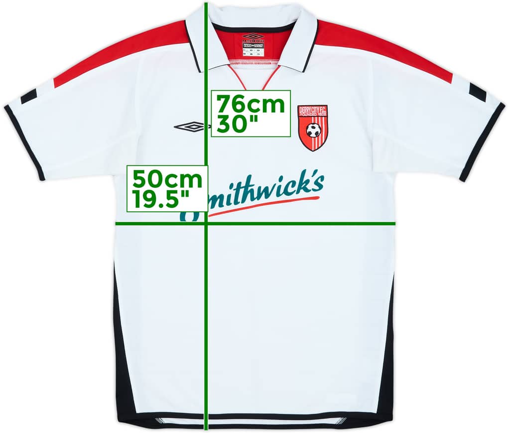 Camiseta de visitante del Derry City 2005 - 9/10 - (S)