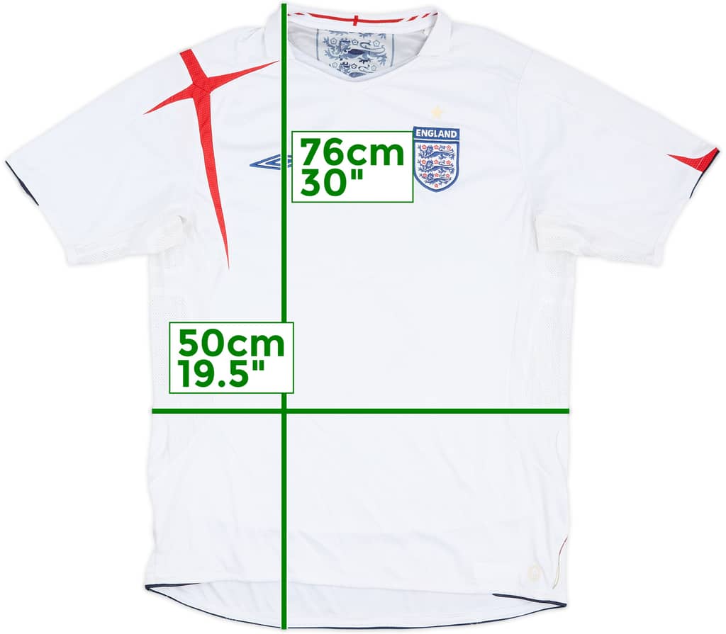 2005-07 England Home Shirt - 5/10 - (L)