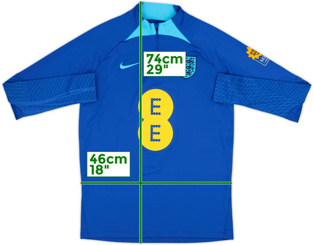 Sudadera de entrenamiento con cremallera de 1/4 Nike de Inglaterra 2022-23 - 8/10 - (M)