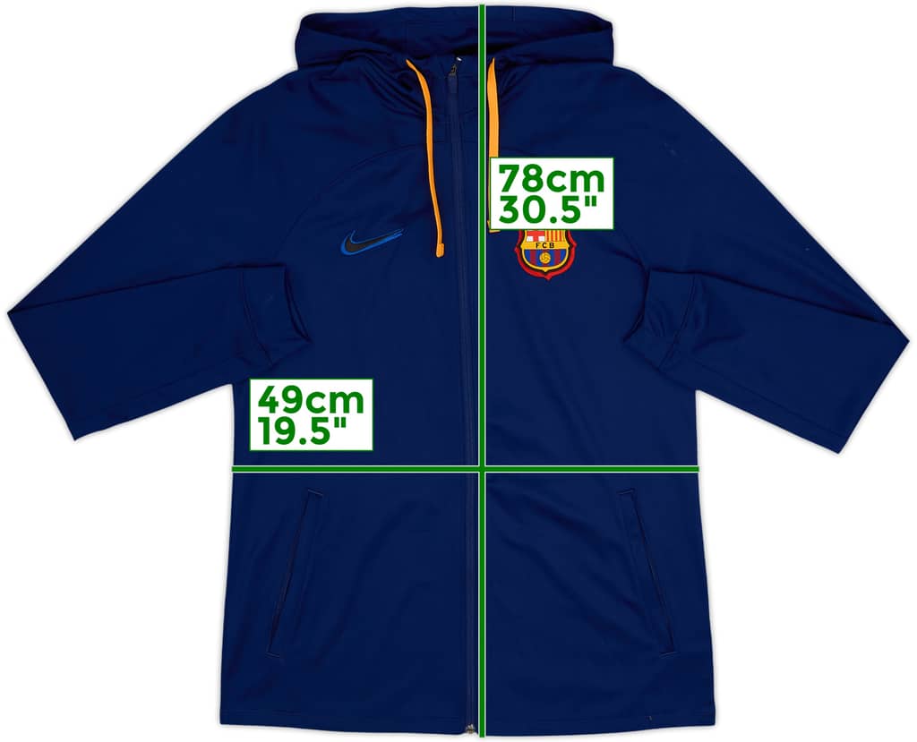 2022-23 Barcelona Nike Hooded Track Jacket - 8/10 - (M)