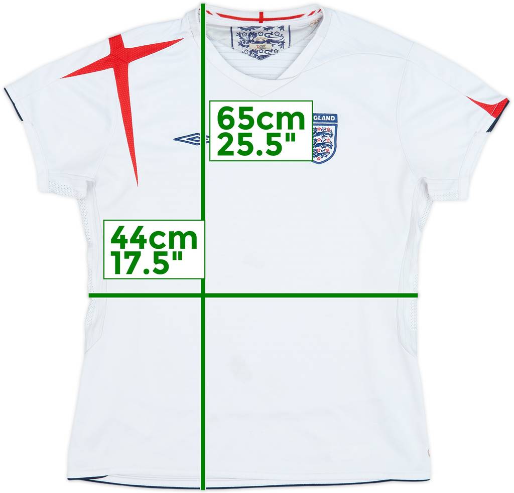 2005-07 England Home Shirt - 5/10 - (Women's M)