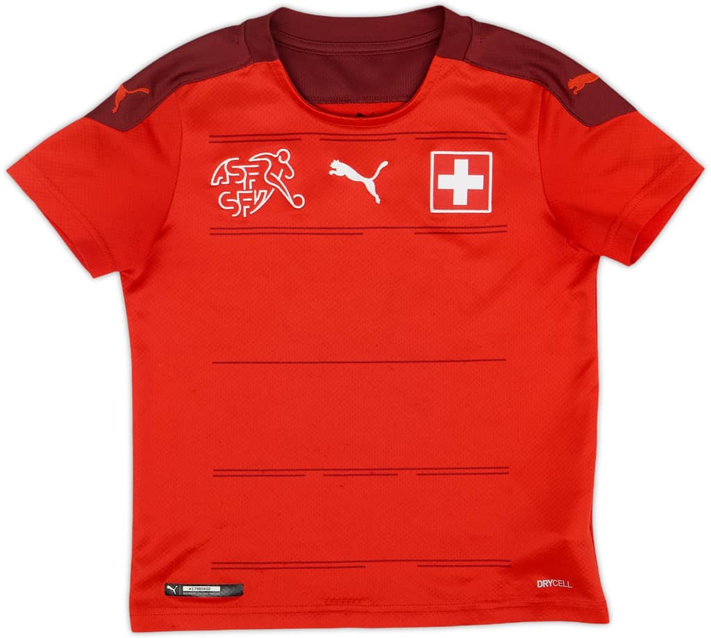 2020-21 Switzerland Home Shirt - 7/10 - (S.Boys)