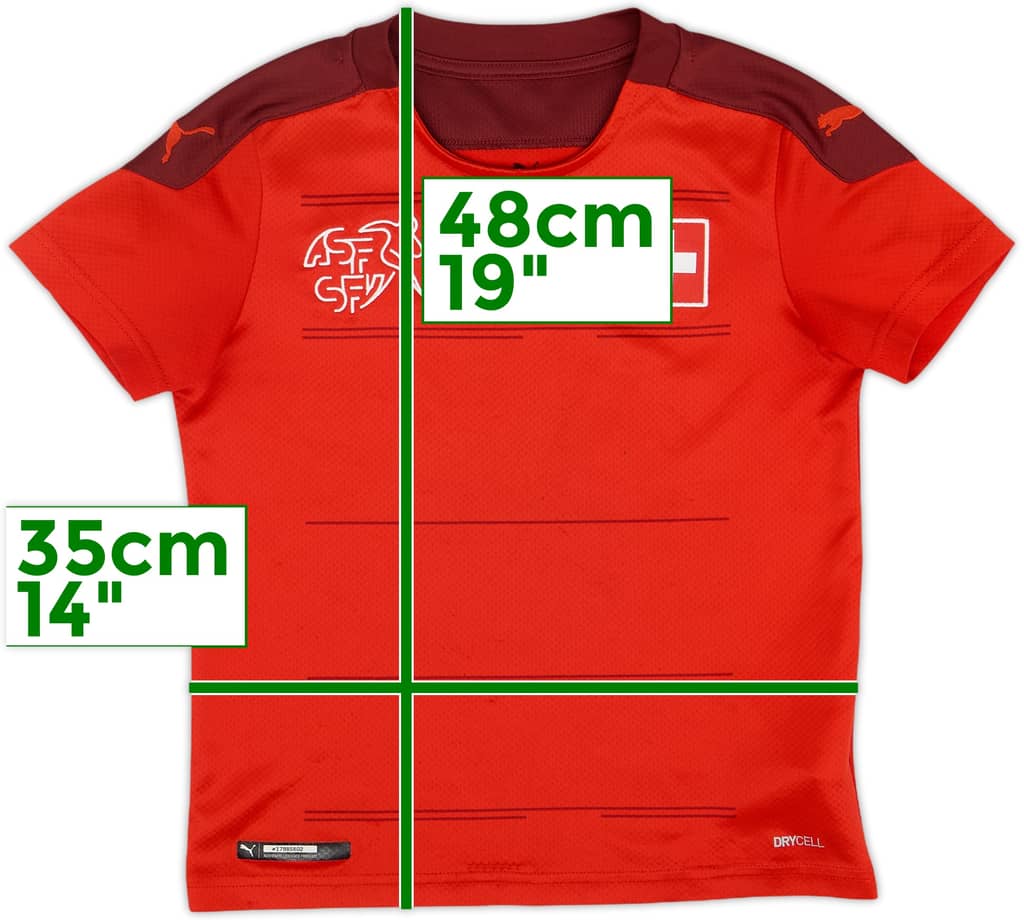 2020-21 Switzerland Home Shirt - 7/10 - (S.Boys)