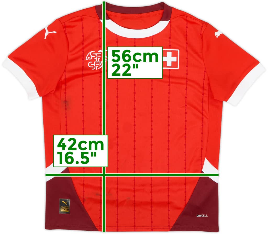 2024-25 Switzerland Home Shirt - 8/10 - (M.Boys)