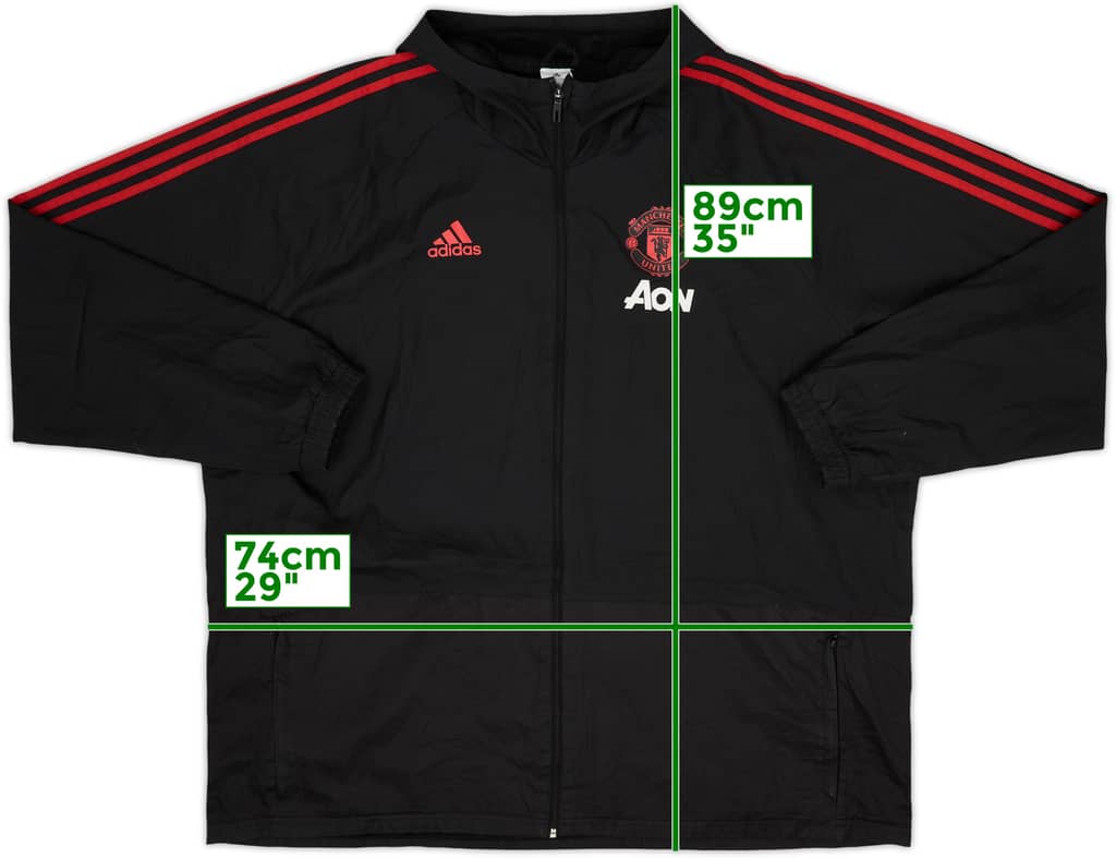 2018-19 Manchester United adidas Hooded Rain Jacket - 8/10 - (3XL)