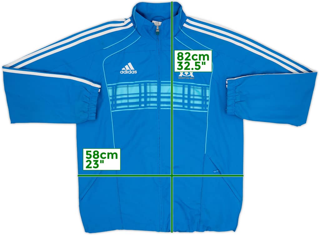 2010-11 Olympique Marseille adidas Track Jacket - 8/10 - (L)