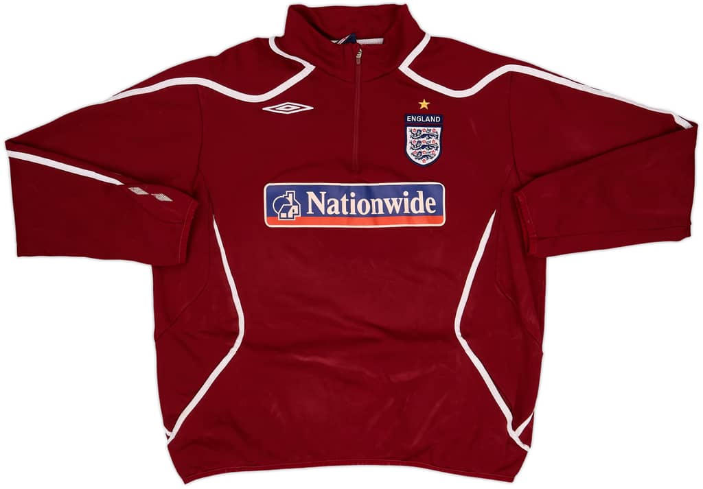 2007-09 England Umbro 1/4 Zip Drill Top - 5/10 - (XXL)