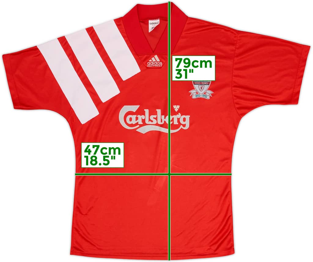 1992-93 Liverpool Centenary Home Shirt - 5/10 - (M/L)