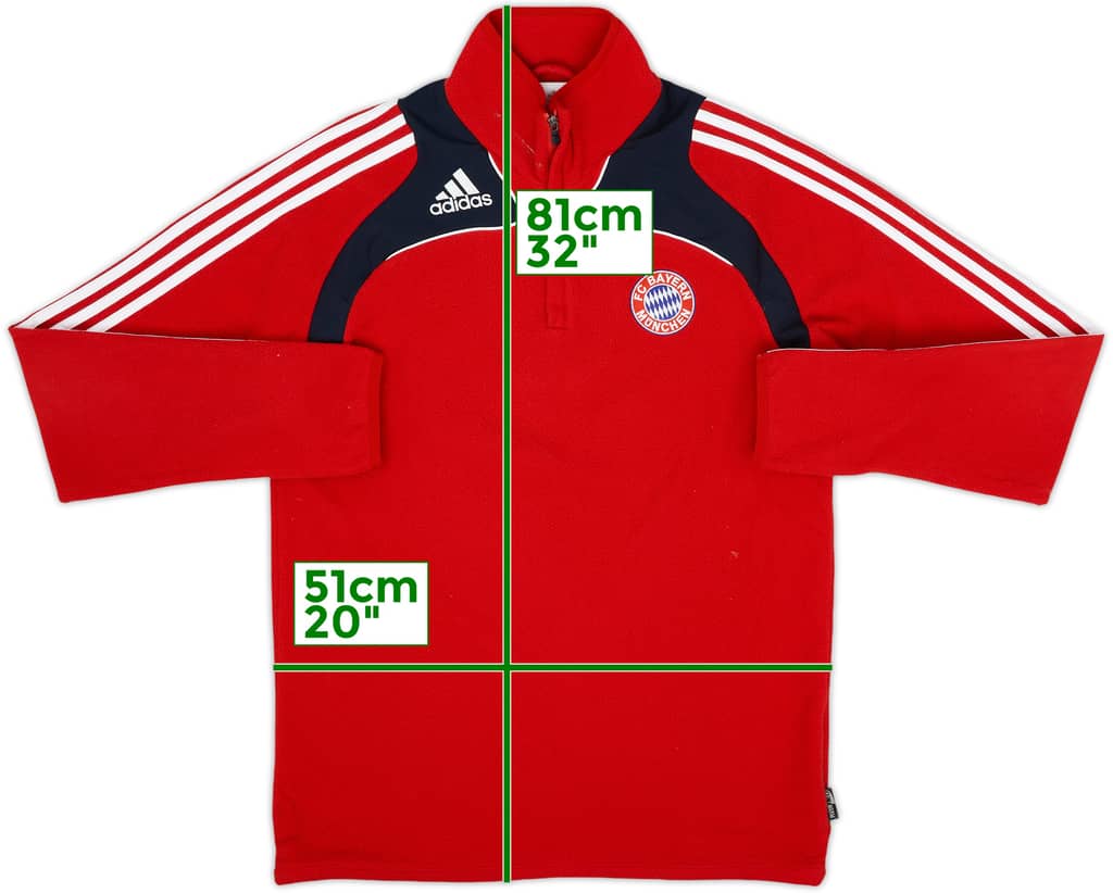 2008-09 Bayern Munich adidas Fleece 1/4 Zip Top - 7/10 - (S)