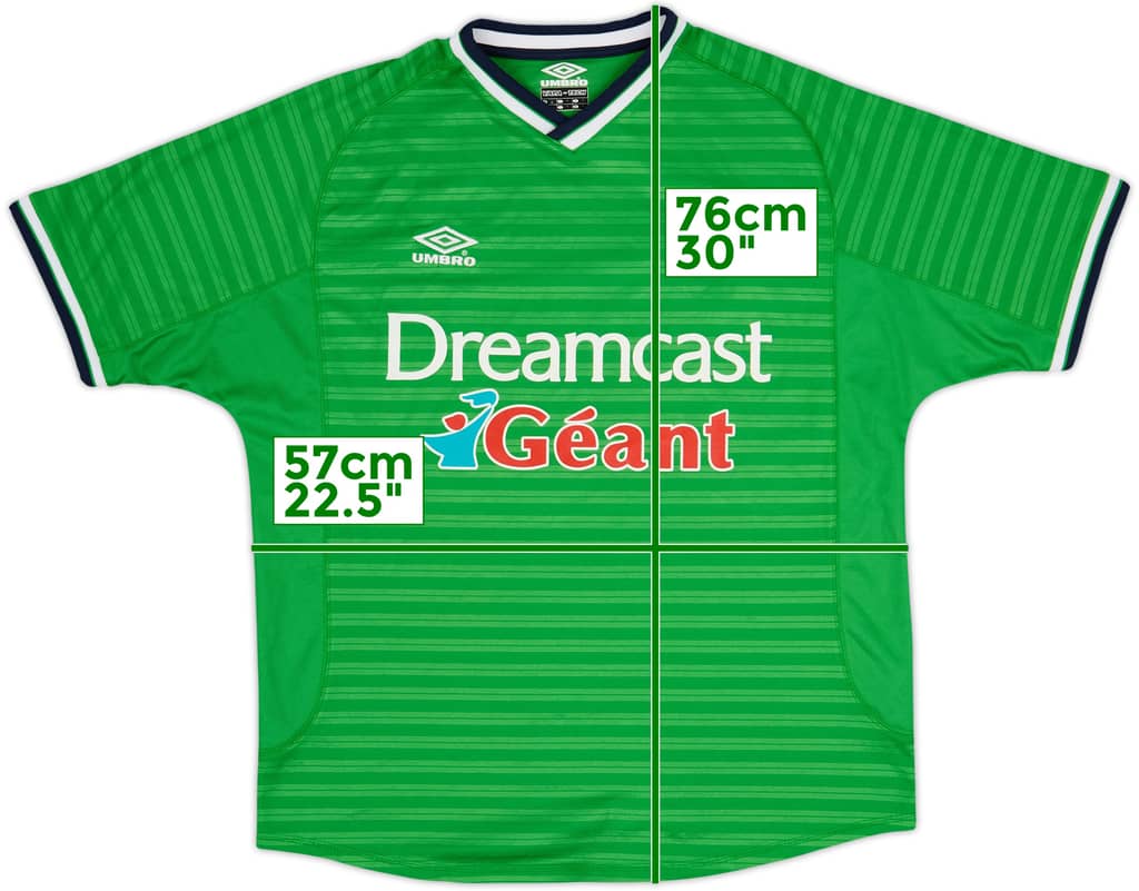 2000-01 Saint Etienne Home Shirt - 8/10 - (L)