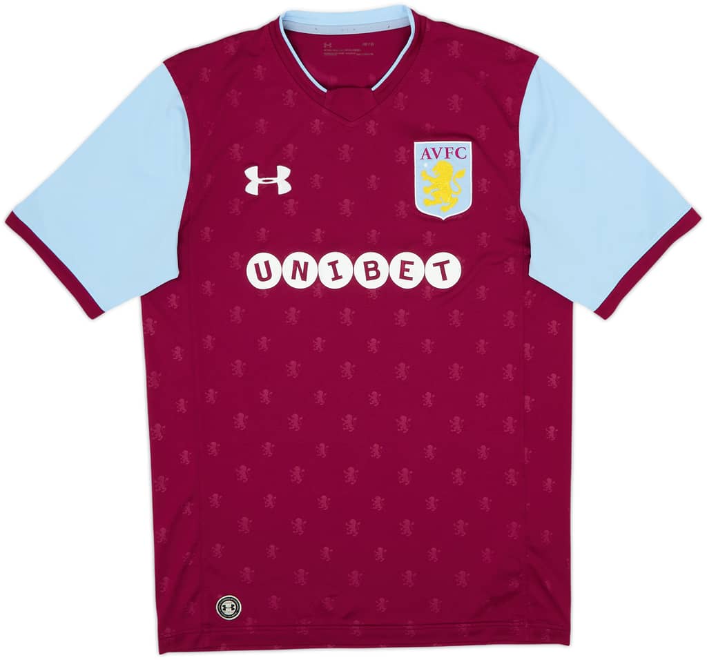2017-18 Aston Villa Home Shirt - 7/10 - (M)
