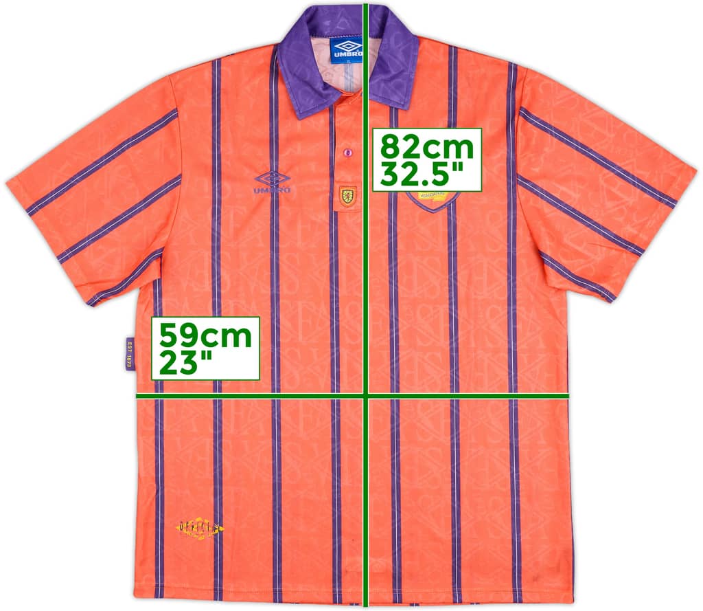 1993-95 Escocia Camiseta Visitante - 8/10 - (XL)