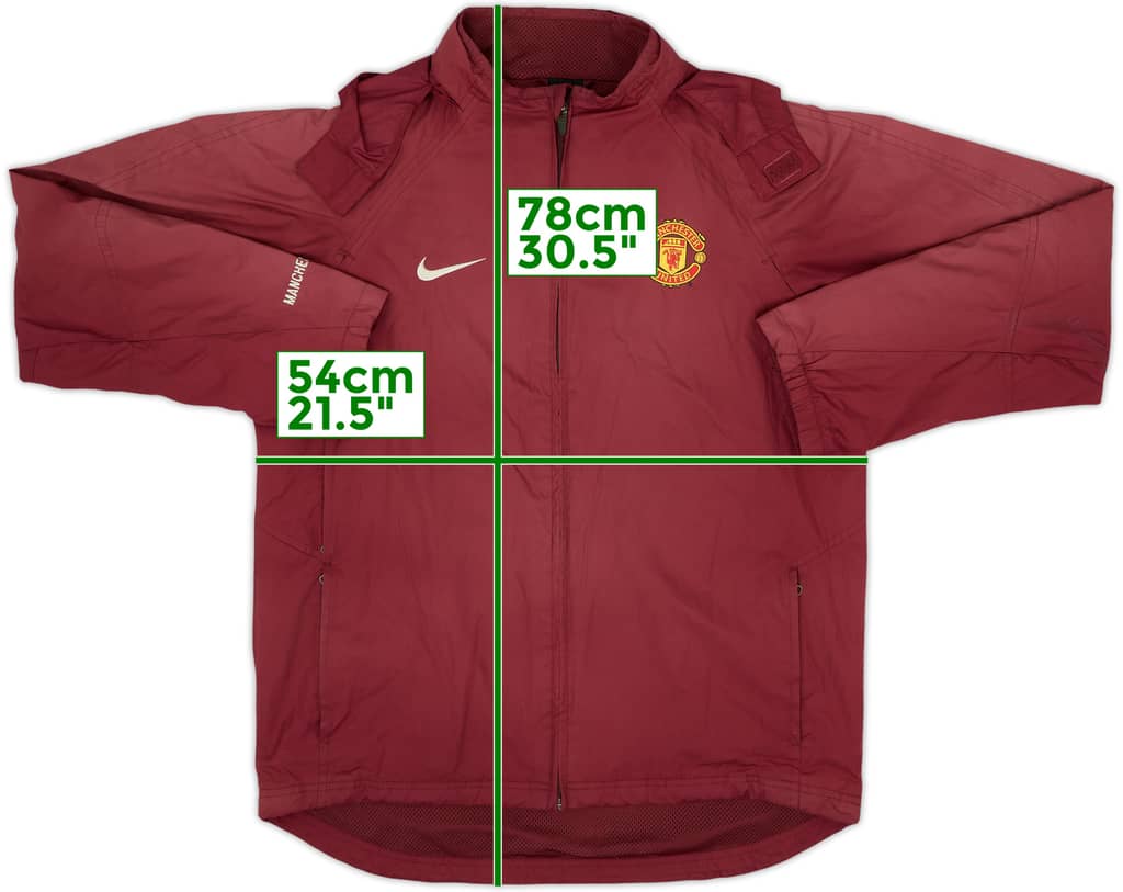 2004-05 Manchester United Nike Hooded Rain Jacket - 5/10 - (S)
