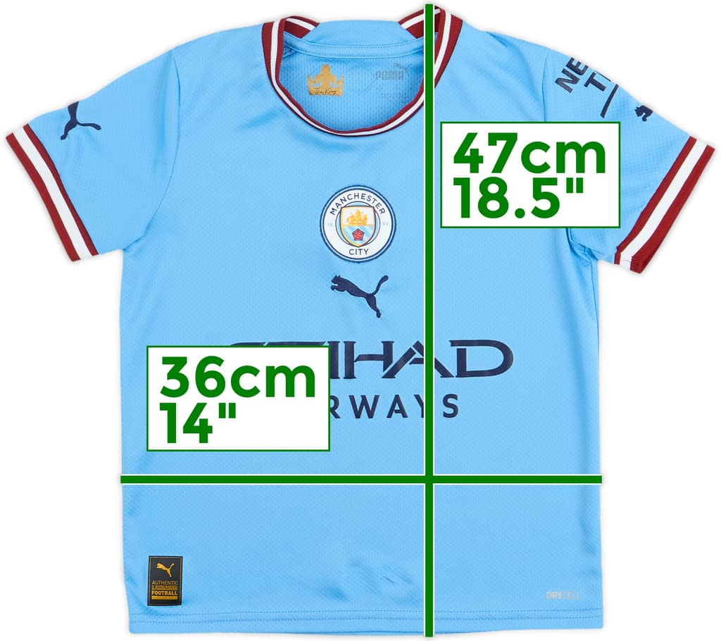 Camiseta de local del Manchester City 2022-23 - 8/10 - (Niños S.)