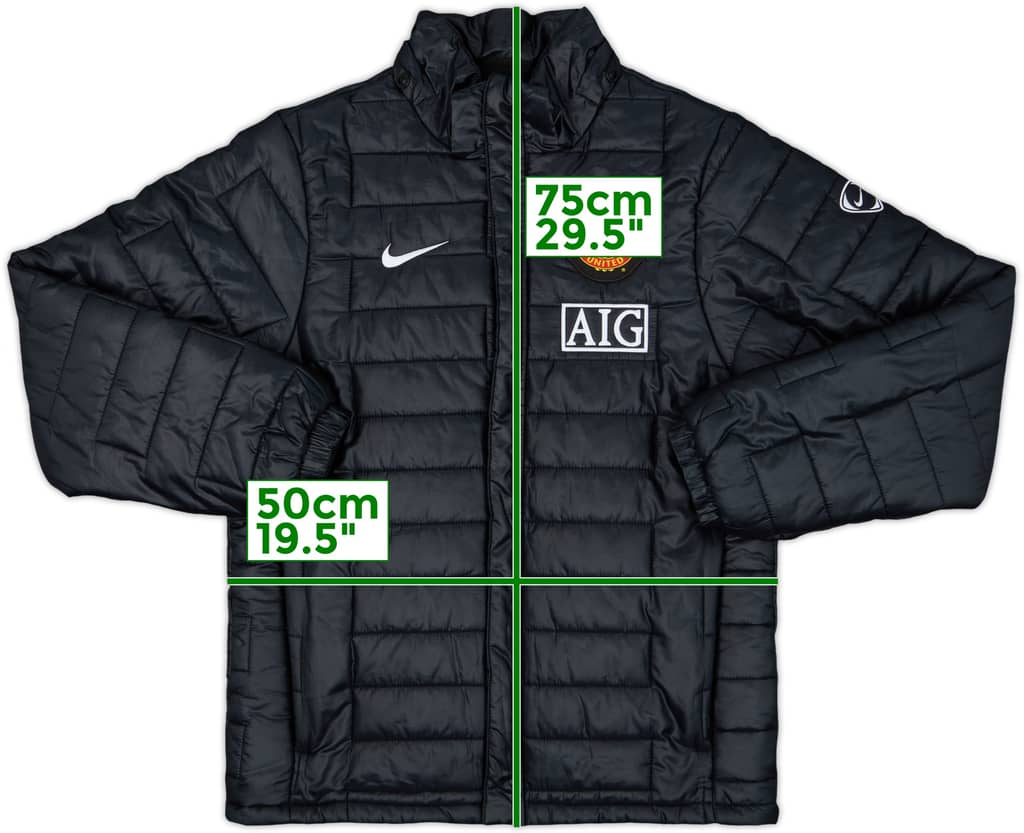 2006-07 Manchester United Nike Padded Bench Coat - 7/10 - (S)