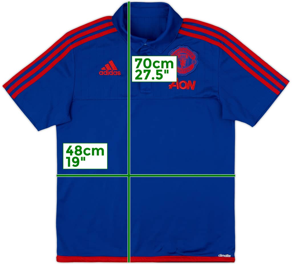 2015-16 Manchester United adidas Polo Shirt - 8/10 - (S)