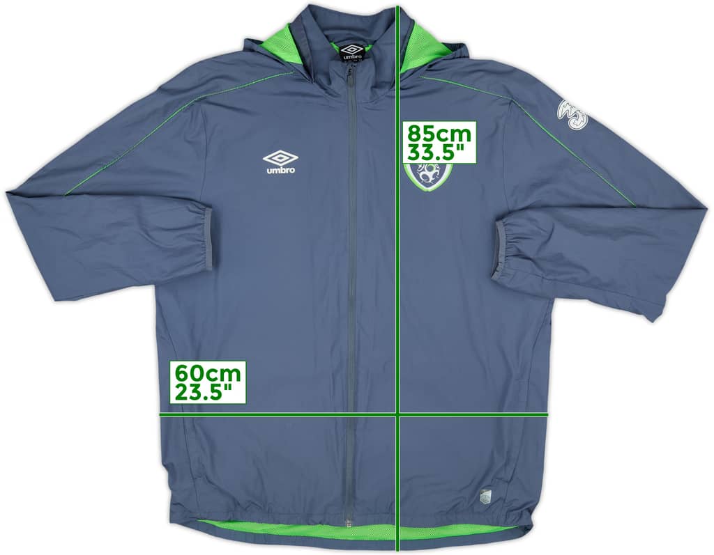2016-17 Ireland Umbro Hooded Track Jacket - 8/10 - (XL)
