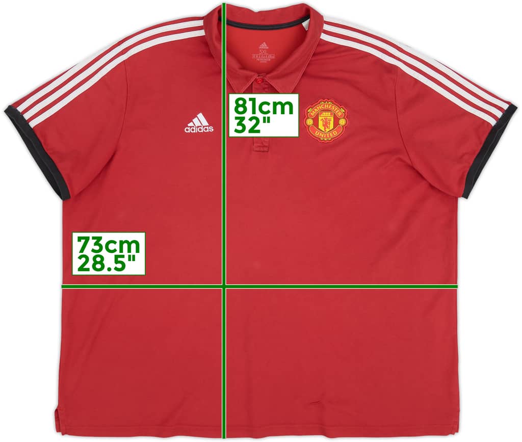 2021-22 Manchester United adidas Polo Shirt - 6/10 - (3XL)