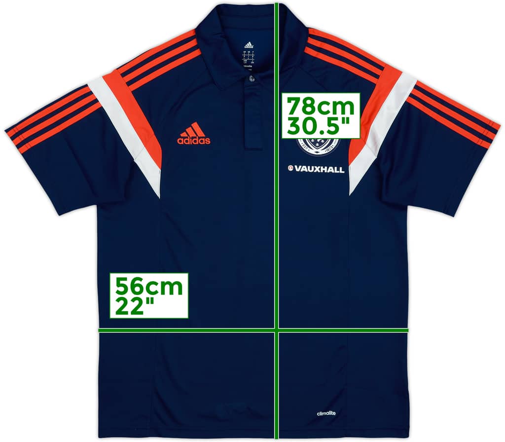2013-14 Scotland adidas Polo Shirt - 9/10 - (L)