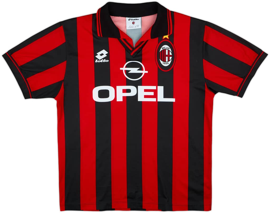 1995-96 AC Milan Home Shirt - 8/10 - (M)