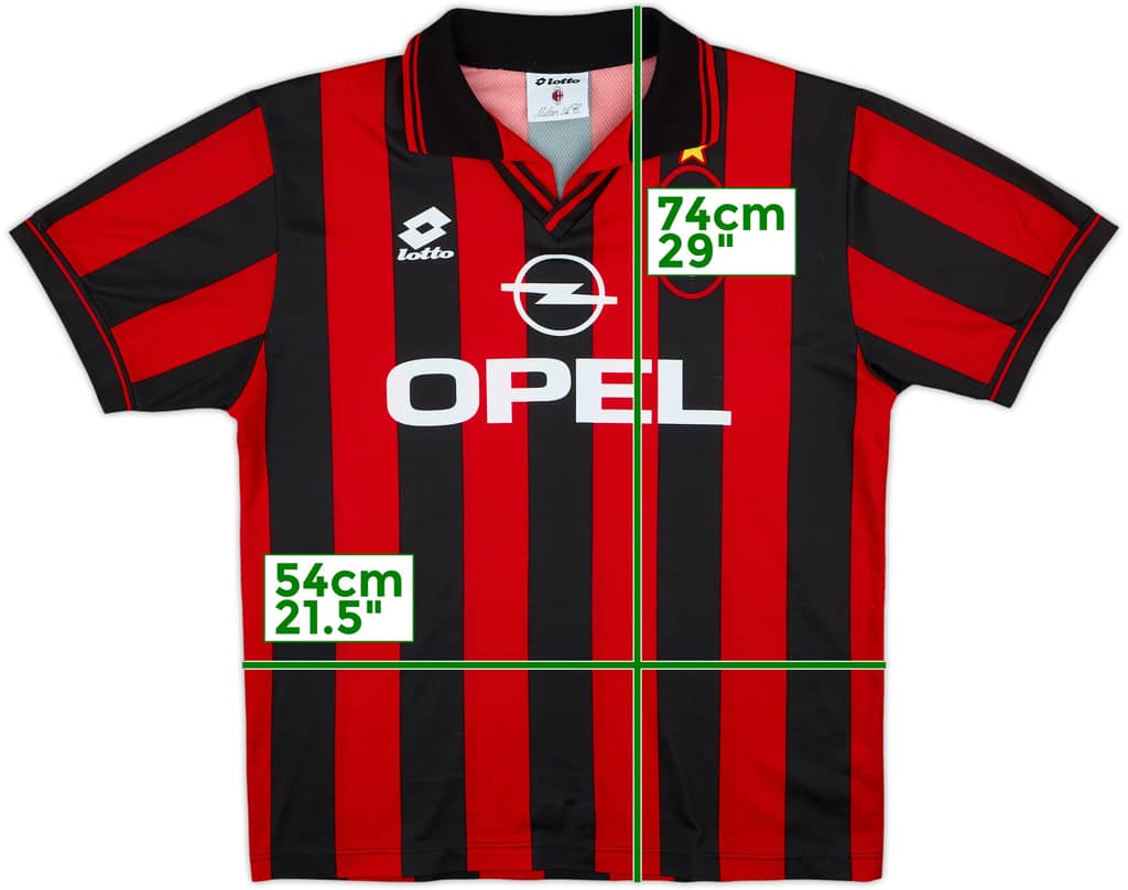 1995-96 AC Milan Home Shirt - 8/10 - (M)