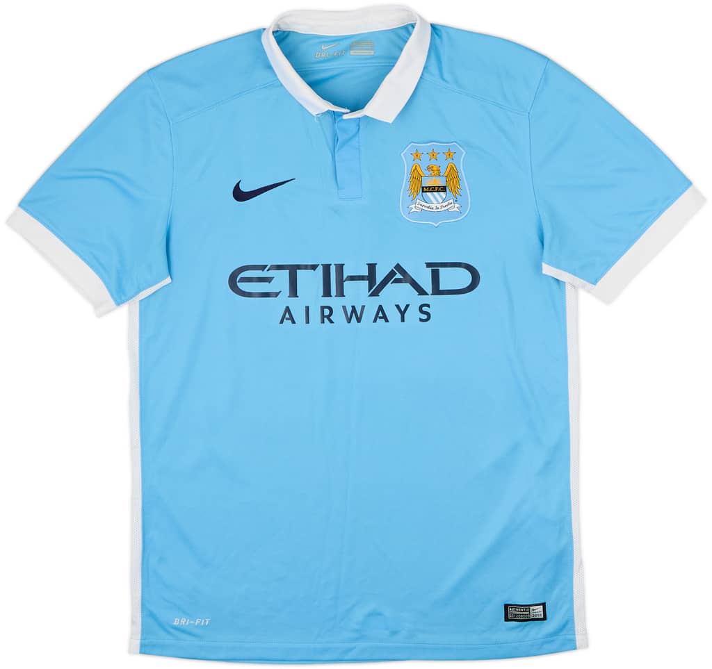 2015-16 Manchester City Home Shirt Silva #21 - 8/10 - (M)
