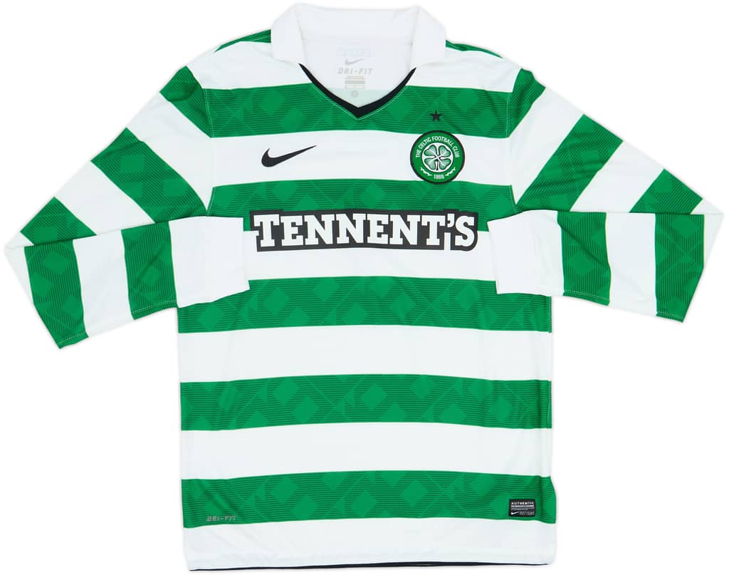 2010-12 Celtic Home L/S Shirt - 8/10 - (M)