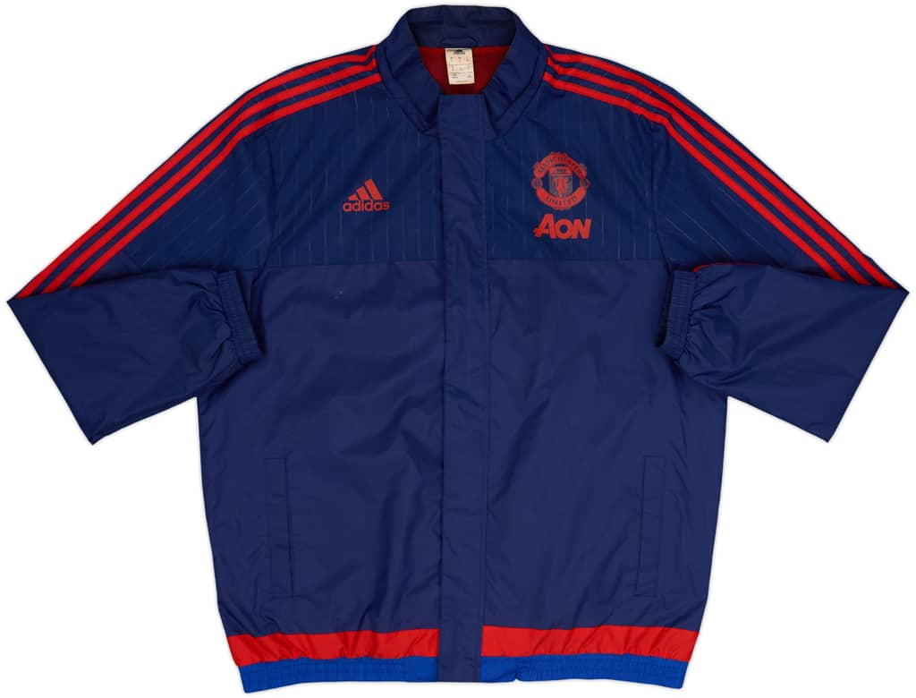 2015-16 Manchester United adidas Rain Jacket - 8/10 - (XL)