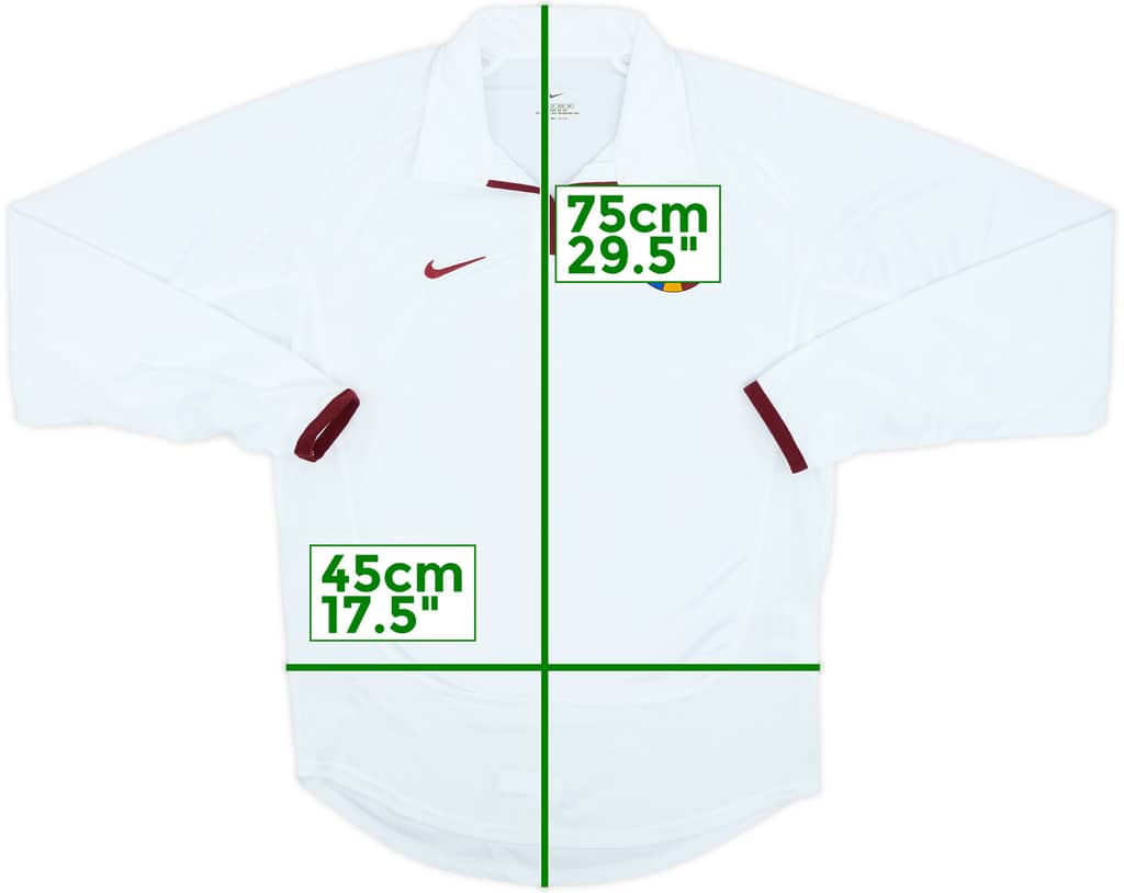 2001-02 Sparta Prague Player Issue Away L/S Shirt - 10/10 - (XS)