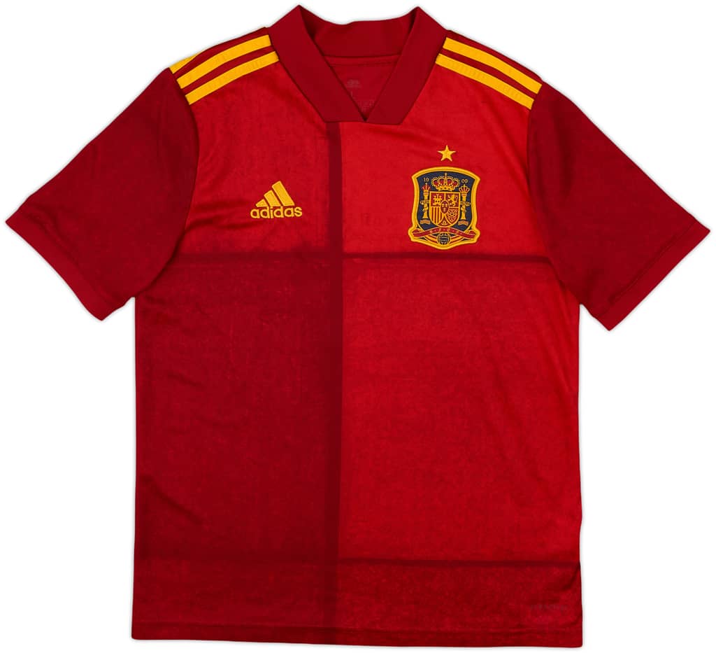 2020-21 Spain Home Shirt - 8/10 - (L.Boys)