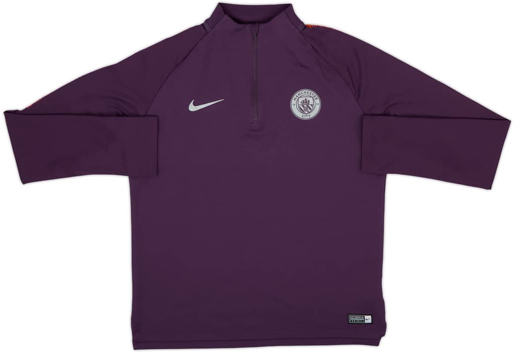 2018-19 Manchester City Nike 1/4 Zip Training Top - 8/10 - (XL.Boys)