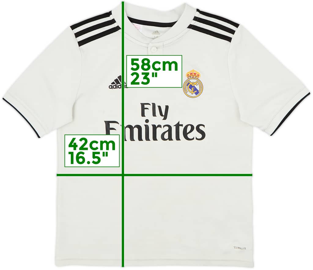 2018-19 Real Madrid Home Shirt - 5/10 - (M.Boys)