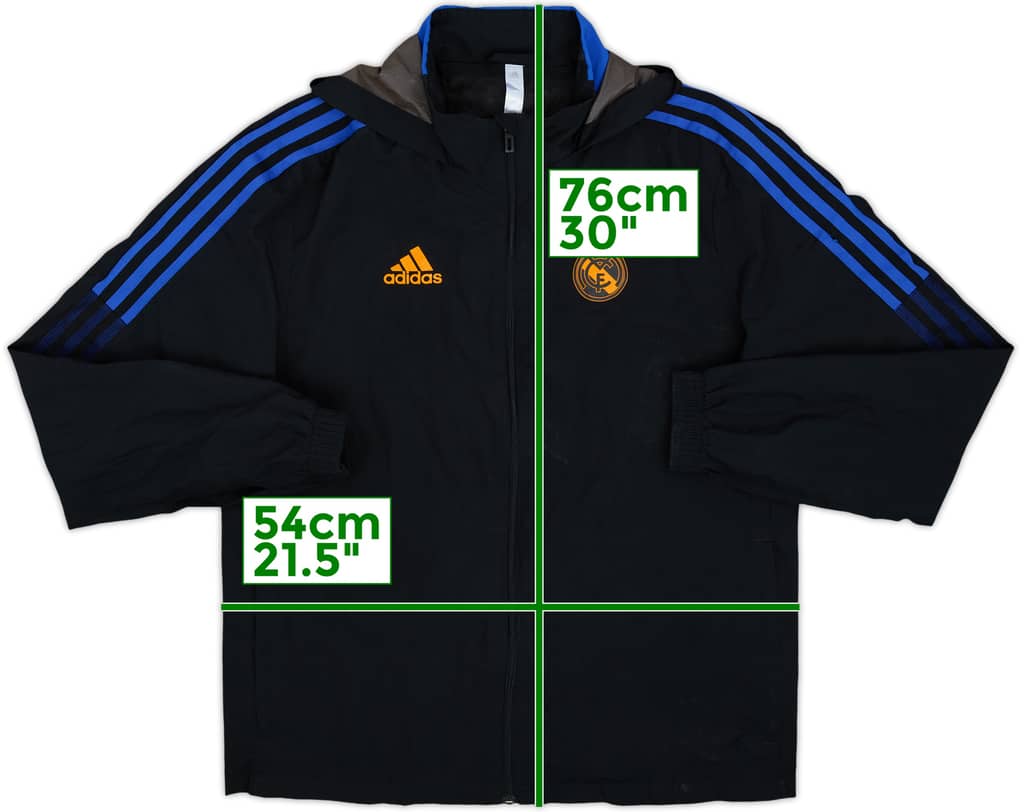 2021-22 Real Madrid adidas Hooded Track Jacket - 5/10 - (S)