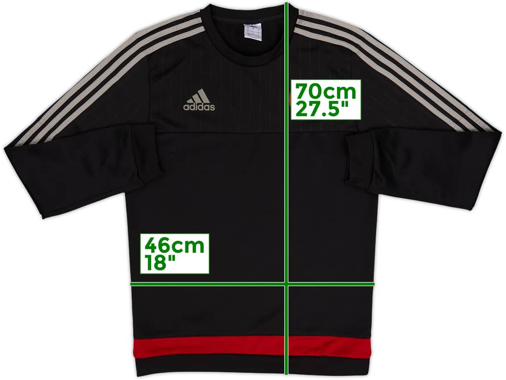 2015-16 AC Milan adidas Sweat Top - 8/10 - (S)
