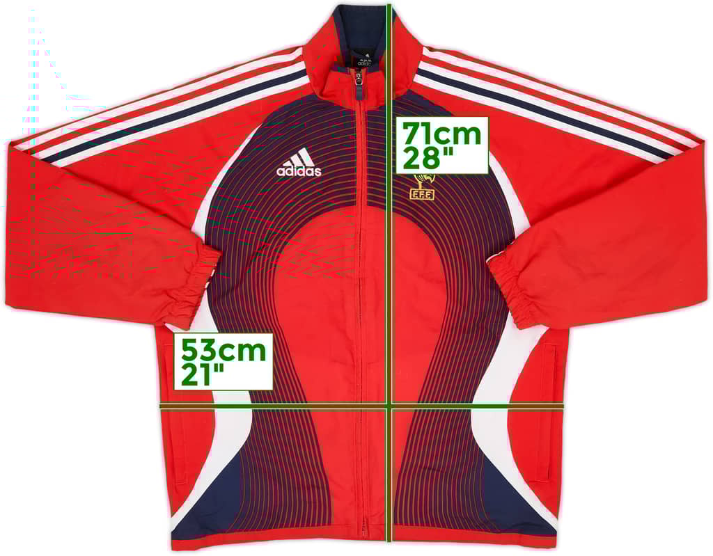 2007-08 France adidas Track Jacket - 8/10 - (L.Boys)