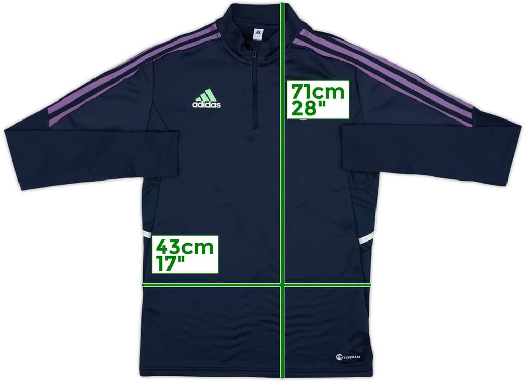 2022-23 Real Madrid adidas 1/4 Zip Training Top - 7/10 - (S)
