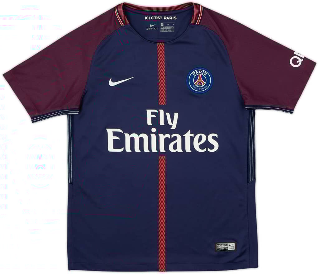 2017-18 Paris Saint-Germain Home Shirt - 8/10 - (M.Boys)