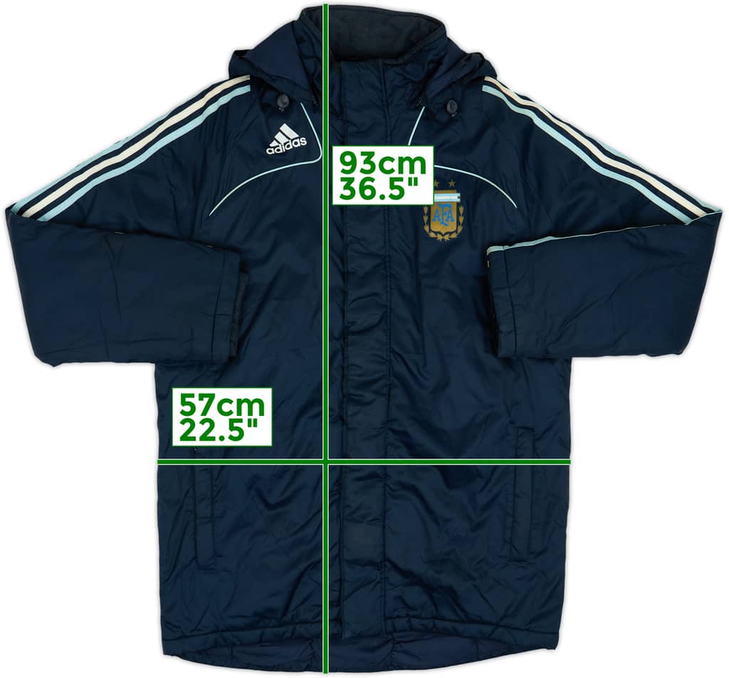 2008-09 Argentina adidas Padded Bench Coat - 6/10 - (S)