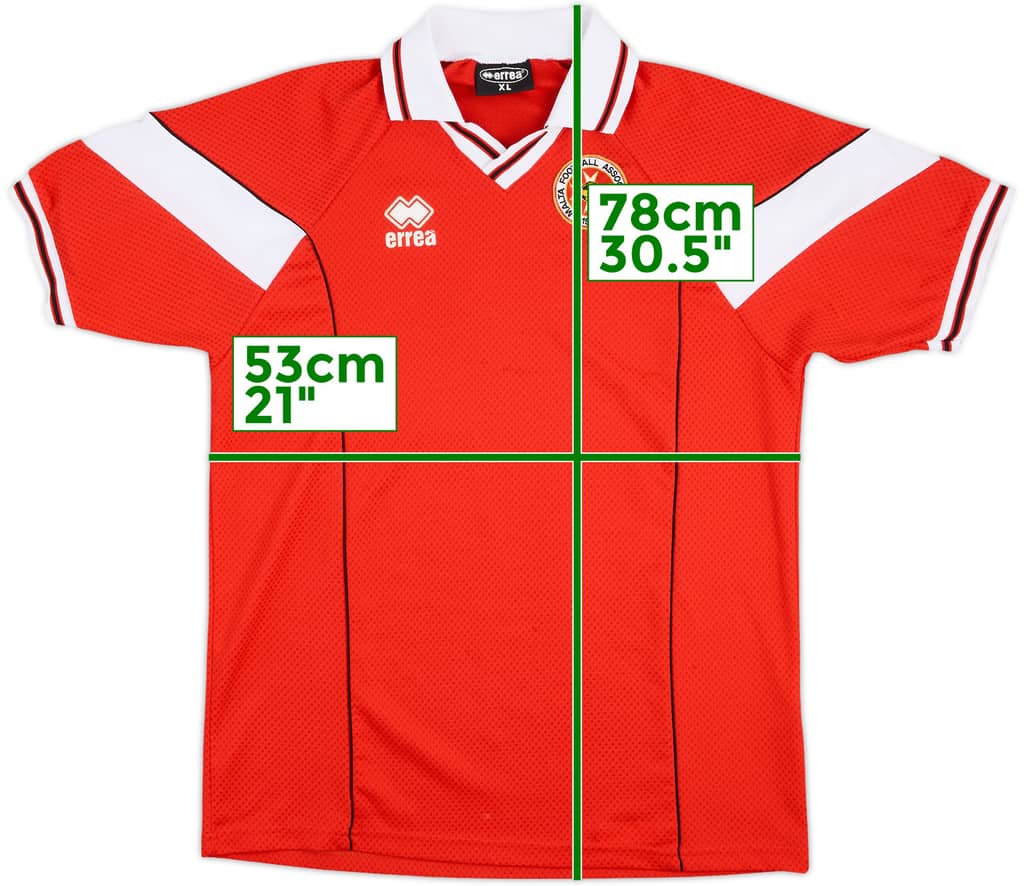 Camiseta de local de Malta 2002-03 - 9/10 - (XL)