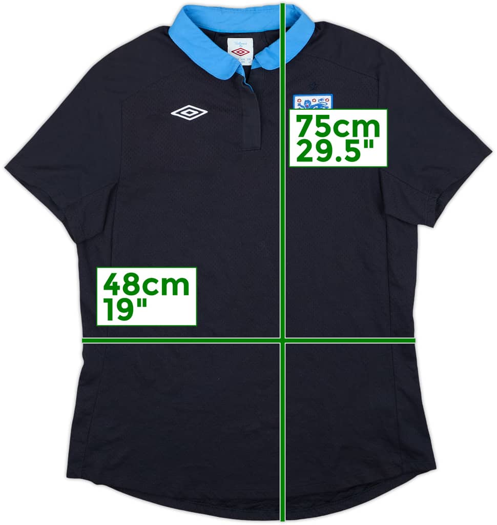 2011-12 Inglaterra Camiseta Visitante - 8/10 - (De Mujer L)