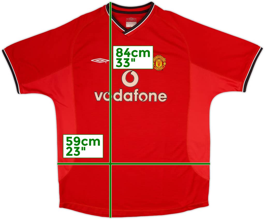 2000-02 Manchester United Home Shirt - 5/10 - (XL)