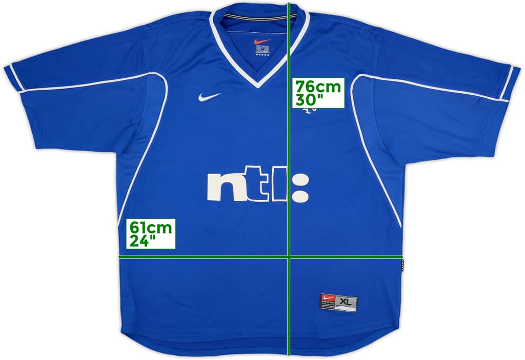 1999-01 Rangers Camiseta Local - 8/10 - (XL)