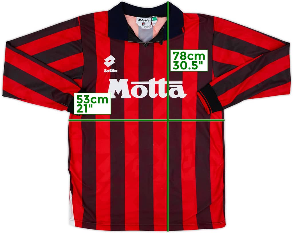 1993-94 AC Milan Home L/S Shirt - 3/10 - (M)