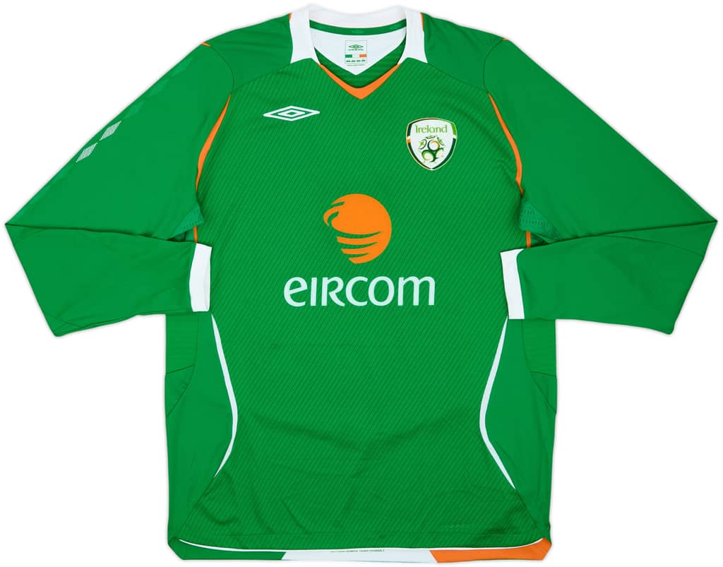 2008-10 Ireland Home L/S Shirt - 10/10 - (L)
