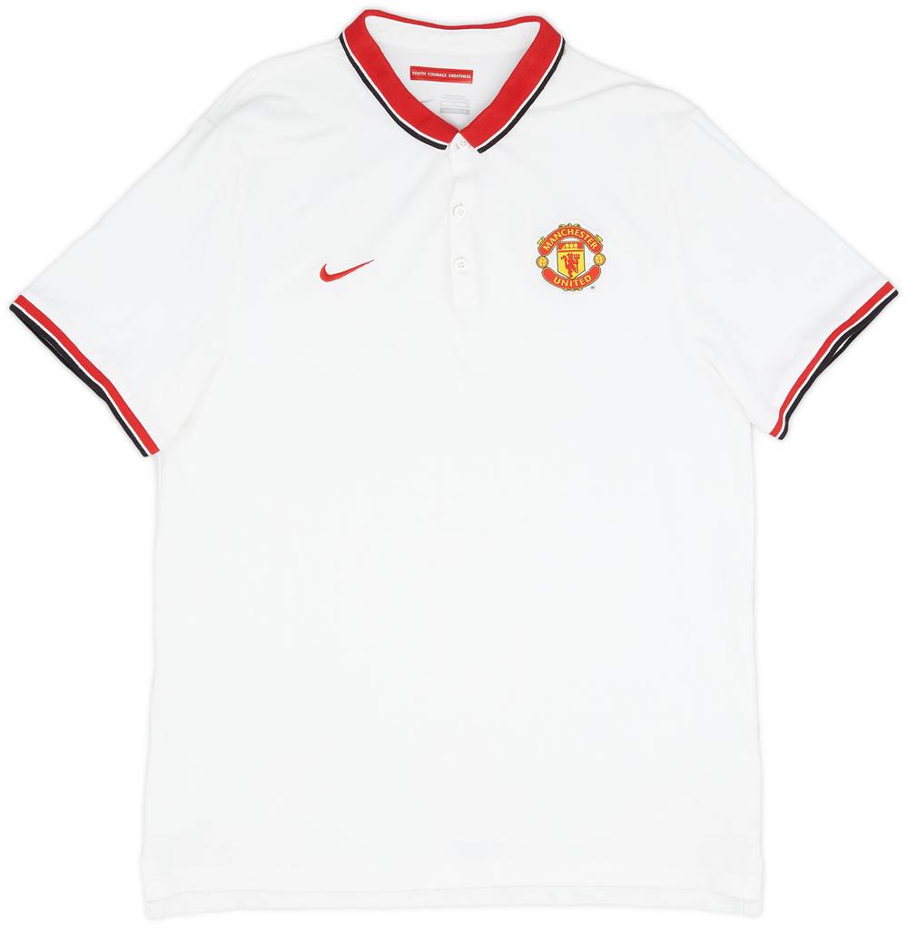 2013-14 Manchester United Nike Polo Shirt - 8/10 - (XL)