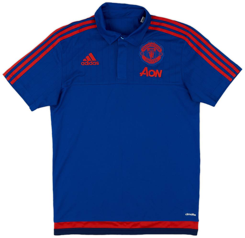 2015-16 Manchester United adidas Polo Shirt - 9/10 - (S)