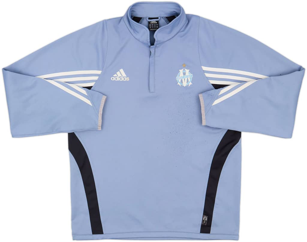 2004-05 Olympique Marseille adidas 1/4 Zip Training Top - 8/10 - (M/L)
