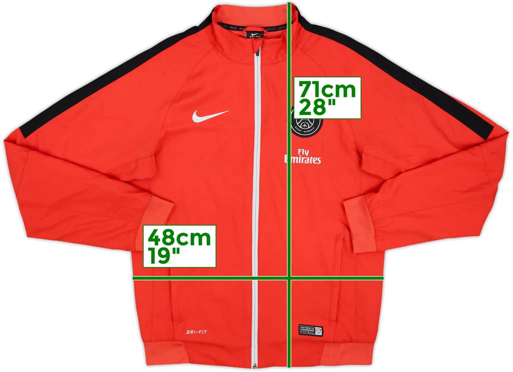 2015-16 Paris Saint-Germain Nike Track Jacket - 8/10 - (S)